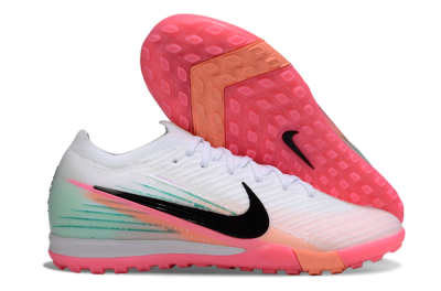 Nike Air Zoom Mercurial Vapor 16 Elite TF Football Shoes - White/Black/Pink