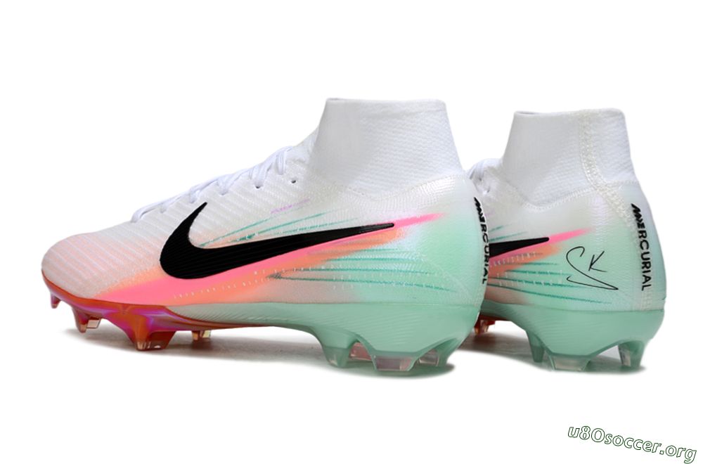 Nike Air Zoom Mercurial Superfly 10 Elite FG Football Boots - White/Pink/Black 4