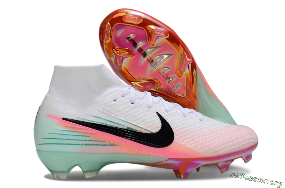 Nike Air Zoom Mercurial Superfly 10 Elite FG Football Boots - White/Pink/Black 2