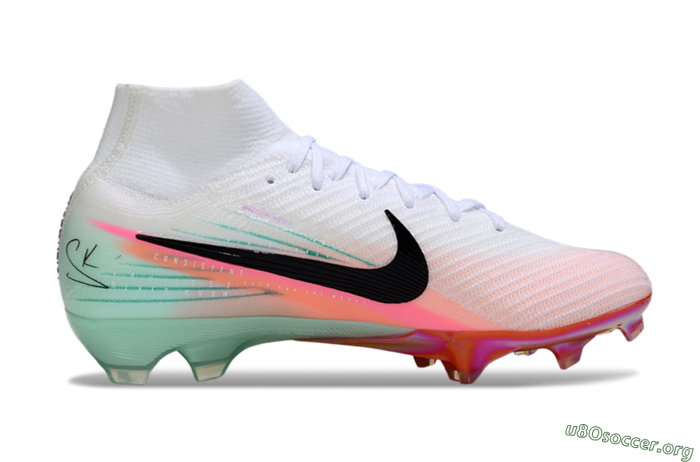 Nike Air Zoom Mercurial Superfly 10 Elite FG Football Boots - White/Pink/Black 5