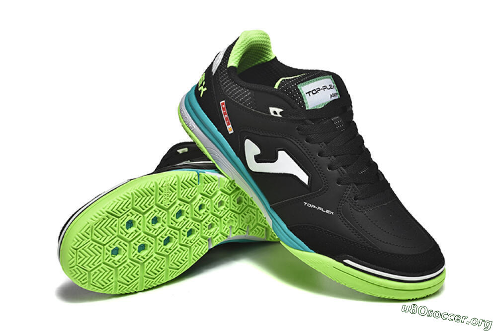 Joma Top Flex IC Football Shoes - Black/White/Yellow 4
