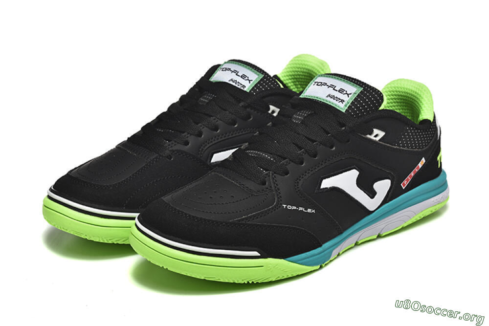 Joma Top Flex IC Football Shoes - Black/White/Yellow 5