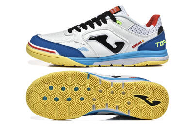 Joma Top Flex IC Football Shoes - White/Black/Blue
