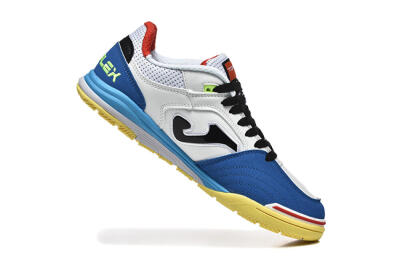 Joma Top Flex IC Football Shoes - White/Black/Blue