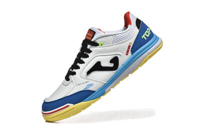 Joma Top Flex IC Football Shoes - White/Black/Blue