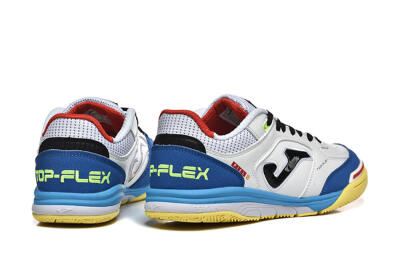Joma Top Flex IC Football Shoes - White/Black/Blue