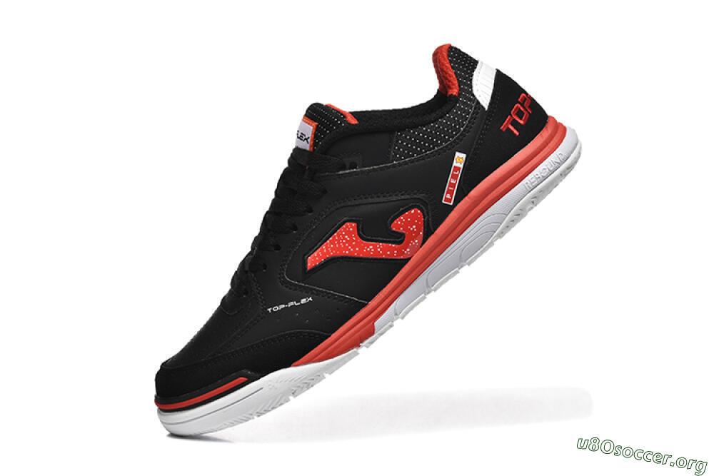 Joma Top Flex IC Football Shoes - Black/Red/White 8