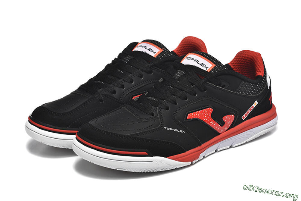 Joma Top Flex IC Football Shoes - Black/Red/White 5