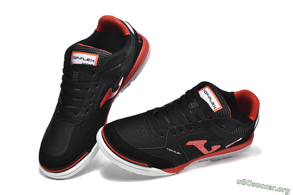Joma Top Flex IC Football Shoes - Black/Red/White 6