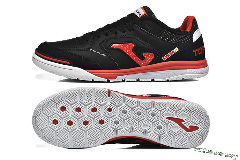 Joma Top Flex IC Football Shoes - Black/Red/White 1