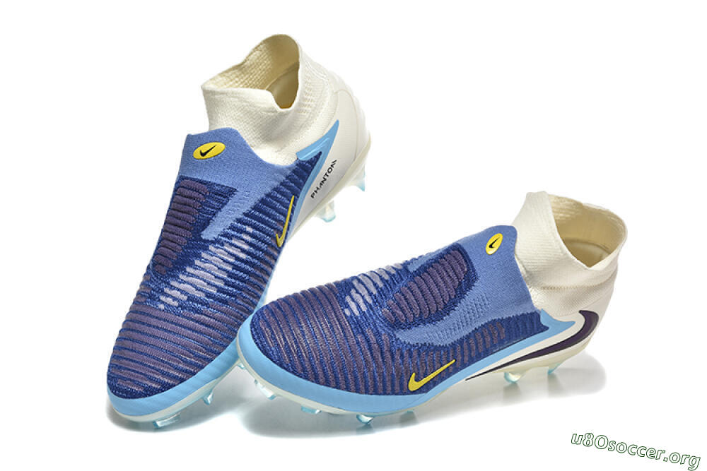 Nike Phantom 6 Elite FG Football Boots - Blue/White/Black 6