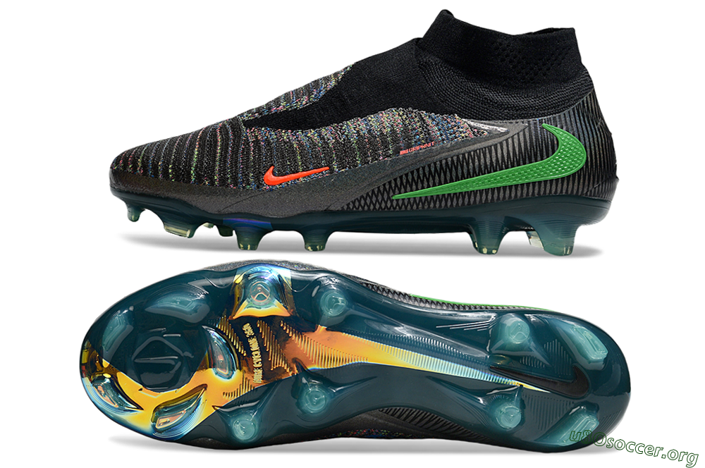 Nike Phantom 6 Elite FG Football Boots - Black/Yellow/Red 1