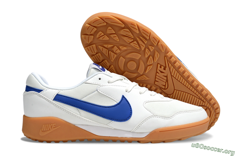 Nike Terra Manta TF Football Shoes - White/Blue/Brown 2