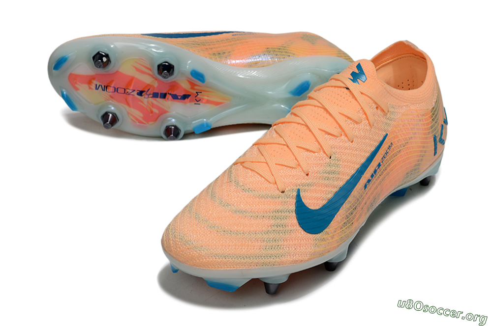 Nike Air Zoom Mercurial Vapor 16 Elite SG Football Boots - Pink/Blue/Yellow 3