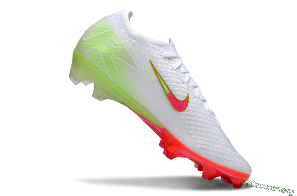 Nike Air Zoom Mercurial Vapor 16 Elite FG Football Boots - White/Pink/Yellow 4