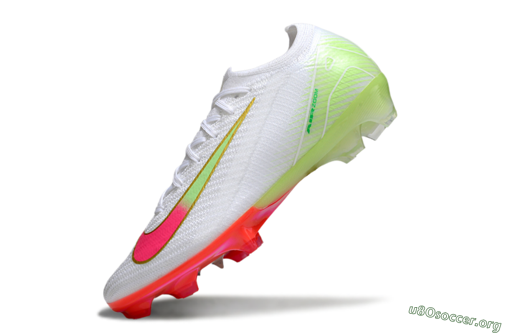 Nike Air Zoom Mercurial Vapor 16 Elite FG Football Boots - White/Pink/Yellow 5