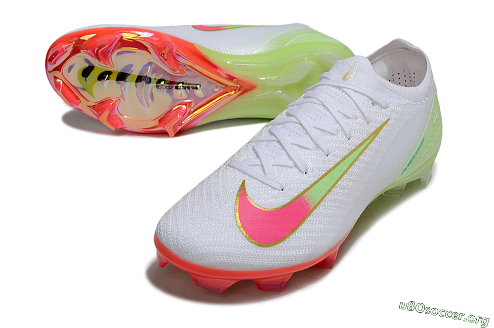 Nike Air Zoom Mercurial Vapor 16 Elite FG Football Boots - White/Pink/Yellow 0