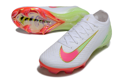 Nike Air Zoom Mercurial Vapor 16 Elite FG Football Boots - White/Pink/Yellow