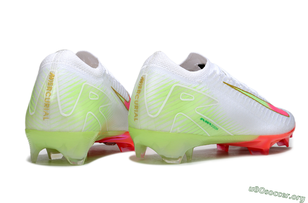 Nike Air Zoom Mercurial Vapor 16 Elite FG Football Boots - White/Pink/Yellow 6