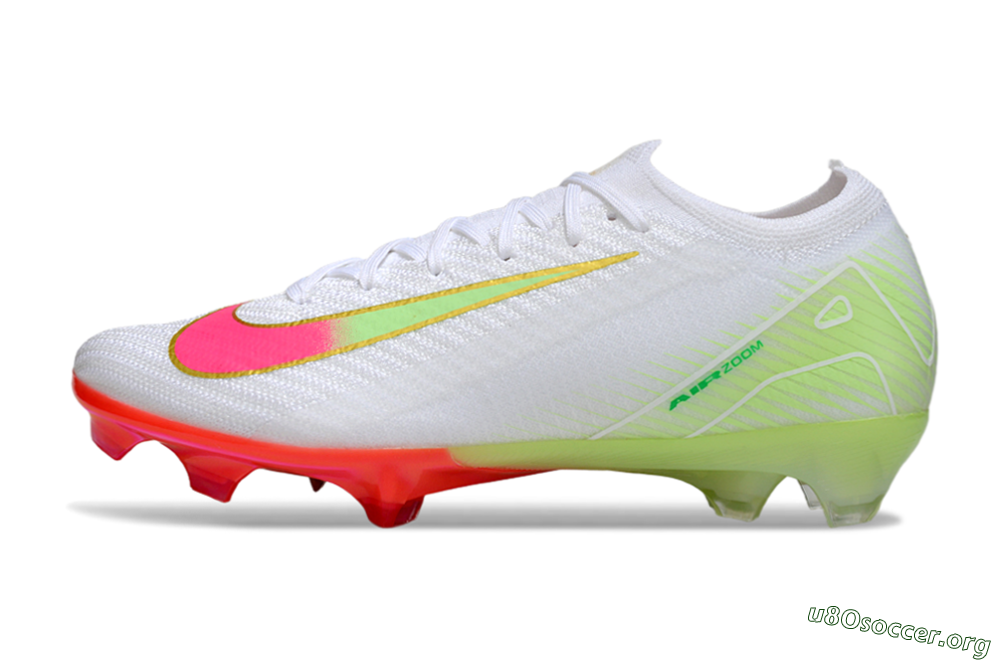 Nike Air Zoom Mercurial Vapor 16 Elite FG Football Boots - White/Pink/Yellow 3
