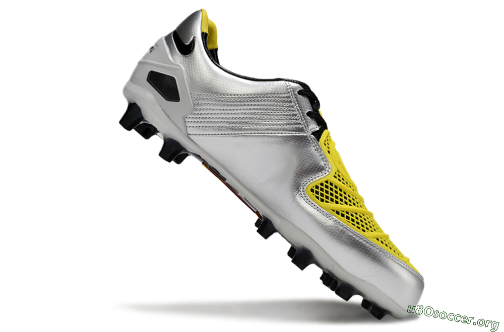 Nike Air Zoom Total 90 Laser FG Football Boots - Silver/Black/Yellow 4