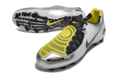 Nike Air Zoom Total 90 Laser FG Football Boots - Silver/Black/Yellow