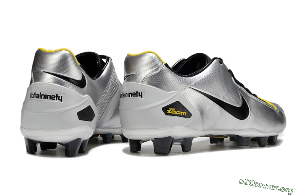 Nike Air Zoom Total 90 Laser FG Football Boots - Silver/Black/Yellow 6