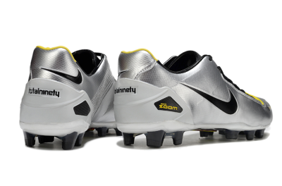 Nike Air Zoom Total 90 Laser FG Football Boots - Silver/Black/Yellow