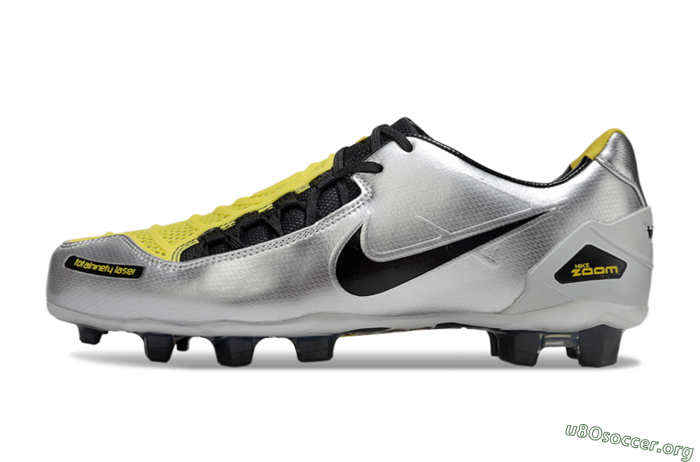 Nike Air Zoom Total 90 Laser FG Football Boots - Silver/Black/Yellow 3