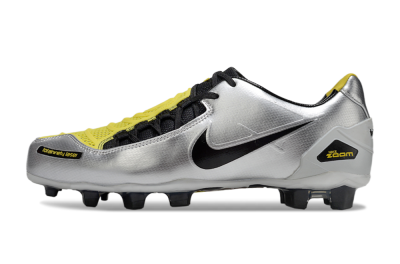 Nike Air Zoom Total 90 Laser FG Football Boots - Silver/Black/Yellow