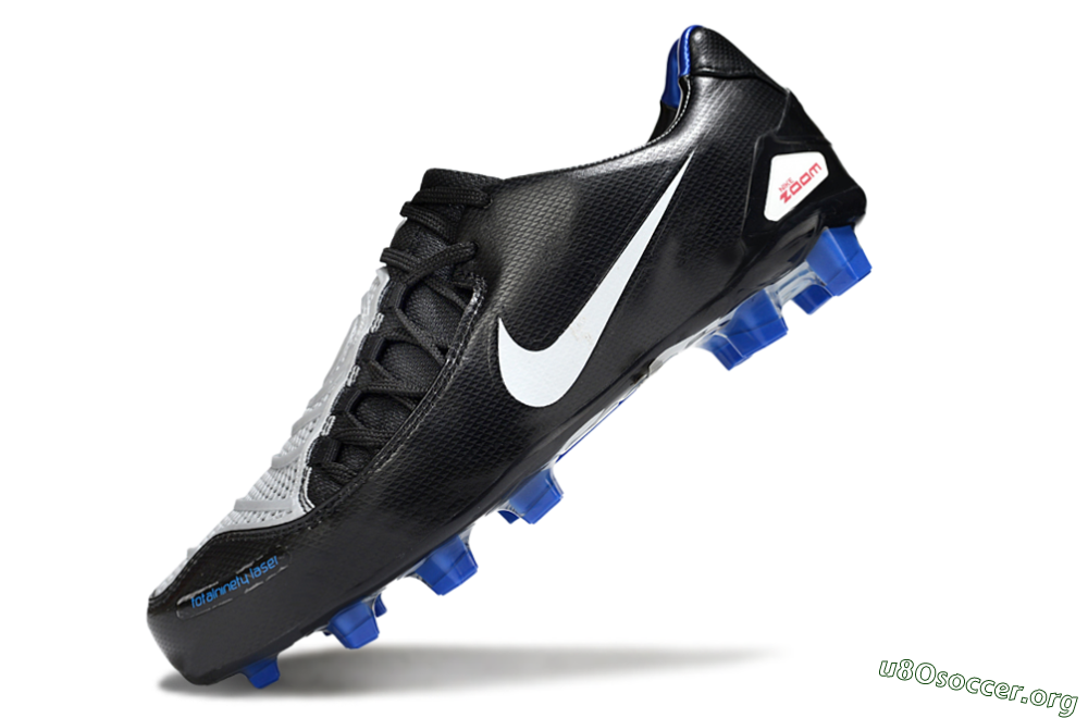 Nike Air Zoom Total 90 Laser FG Football Boots - Black/White/Blue 5