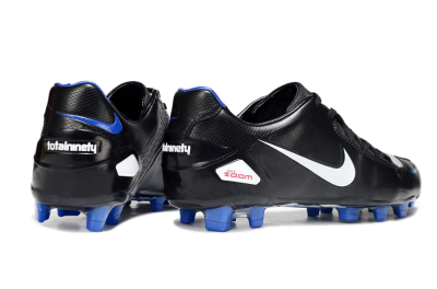 Nike Air Zoom Total 90 Laser FG Football Boots - Black/White/Blue