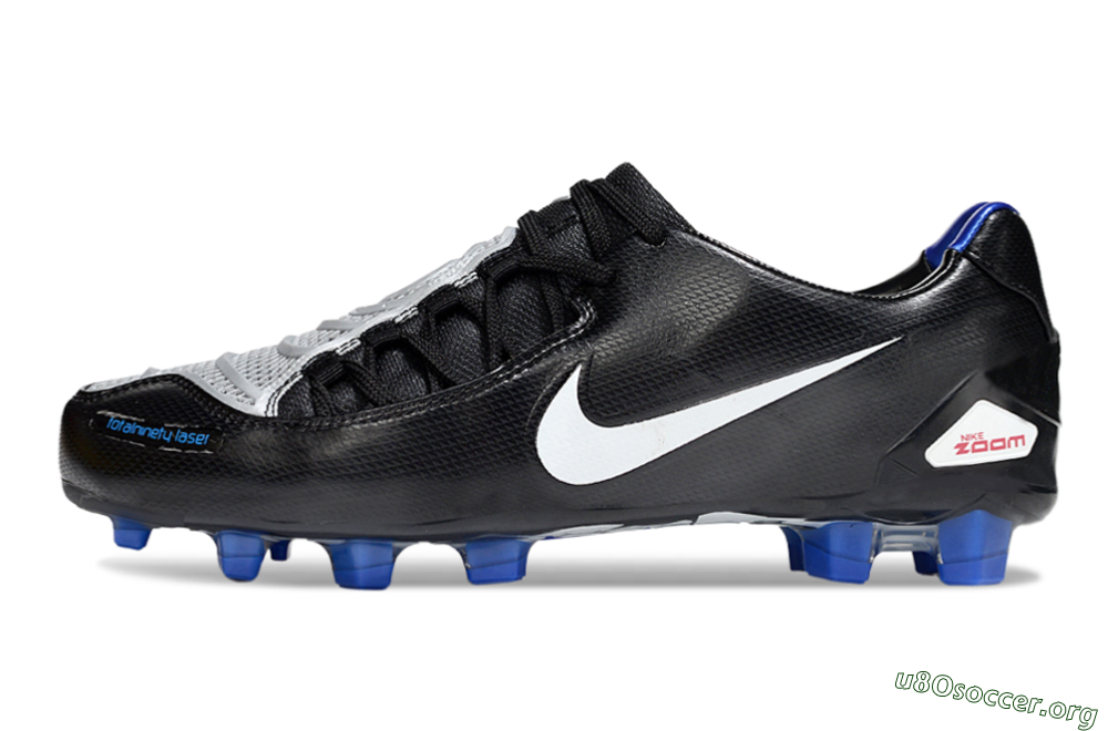 Nike Air Zoom Total 90 Laser FG Football Boots - Black/White/Blue 3