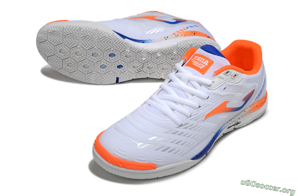 Joma Top Flex IC Football Shoes - White/Blue/Red 0
