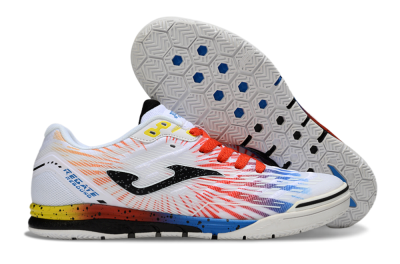 Joma Top Flex IC Football Shoes - White/Black/Red