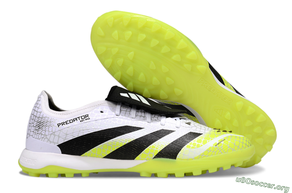 Adidas Predator League Foldover Tongue TF Football Shoes - White/Black/Yellow 2