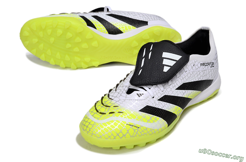 Adidas Predator League Foldover Tongue TF Football Shoes - White/Black/Yellow 0