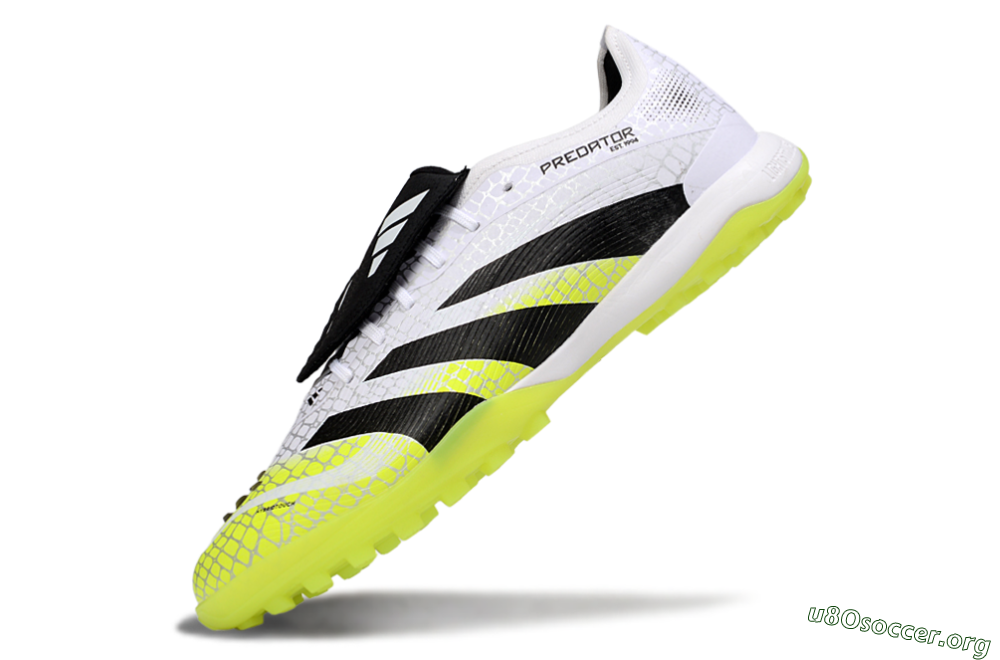 Adidas Predator League Foldover Tongue TF Football Shoes - White/Black/Yellow 5