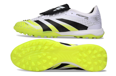 Adidas Predator League Foldover Tongue TF Football Shoes - White/Black/Yellow
