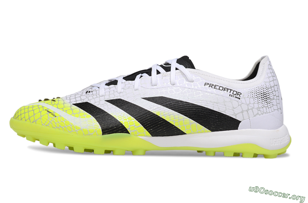 Adidas Predator 25 Elite TF Football Shoes - White/Black/Yellow 3