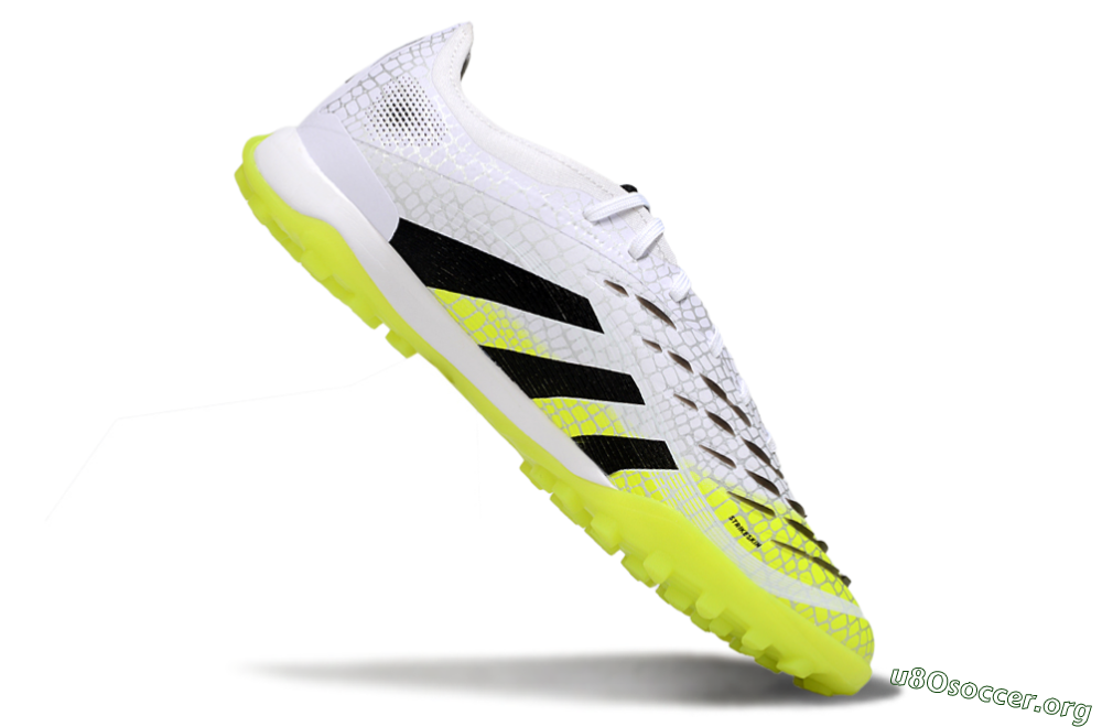 Adidas Predator 25 Elite TF Football Shoes - White/Black/Yellow 4