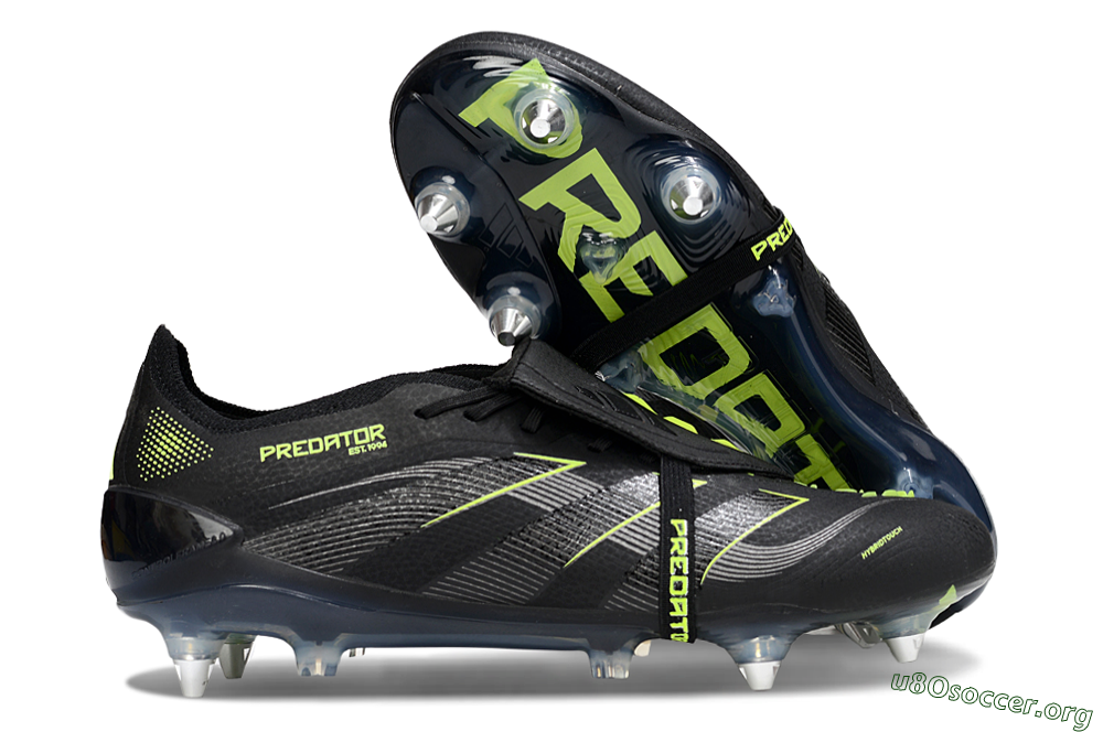 Adidas Predator 25 Elite Foldover Tongue SG Football Boots - Black/Silver/Yellow 2