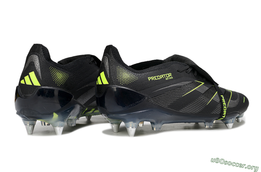 Adidas Predator 25 Elite Foldover Tongue SG Football Boots - Black/Silver/Yellow 6