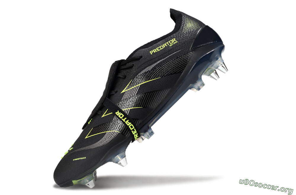 Adidas Predator 25 Elite Foldover Tongue SG Football Boots - Black/Silver/Yellow 5