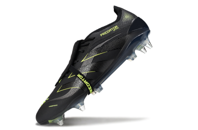 Adidas Predator 25 Elite Foldover Tongue SG Football Boots - Black/Silver/Yellow