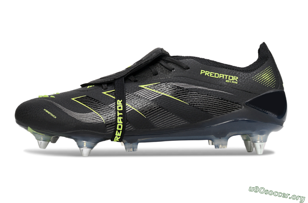 Adidas Predator 25 Elite Foldover Tongue SG Football Boots - Black/Silver/Yellow 3