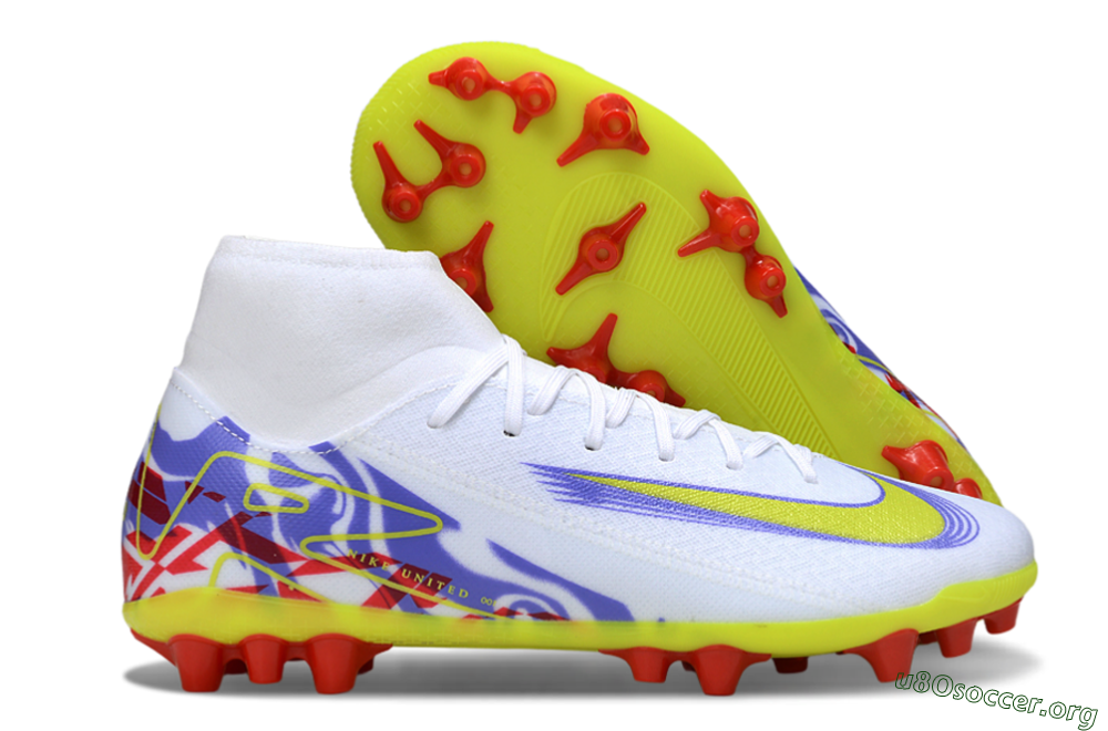 Nike Air Zoom Mercurial Superfly 10 Academy AG Football Boots - White/Purple/Yellow 2