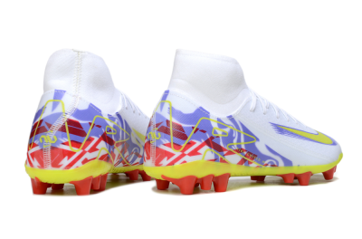 Nike Air Zoom Mercurial Superfly 10 Academy AG Football Boots - White/Purple/Yellow