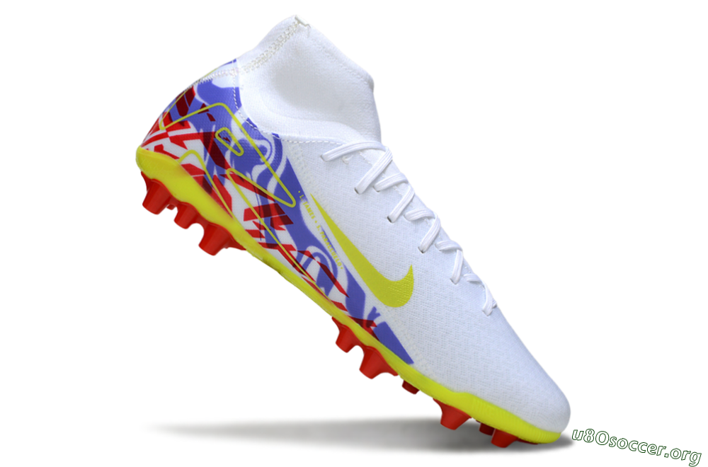 Nike Air Zoom Mercurial Superfly 10 Academy AG Football Boots - White/Purple/Yellow 4