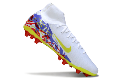 Nike Air Zoom Mercurial Superfly 10 Academy AG Football Boots - White/Purple/Yellow